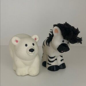 Little People Polar Bear and Zebra